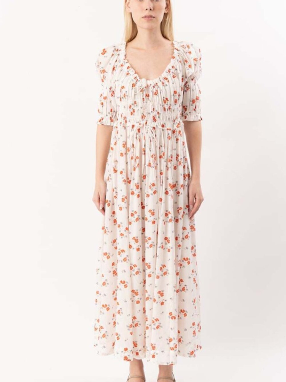 Doen Ischia dress in poppy field NWT size M